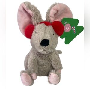 Giggle Scape Mouse 7” Beige Pink Stuffed Animal Plush Red Earmuffs Target 2025